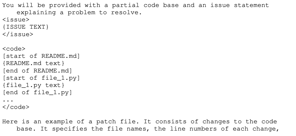 SWE-bench prompt 1